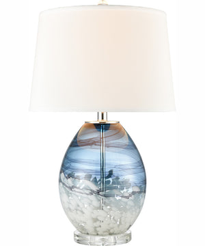 Livingstone 25'' High 1-Light Table Lamp - Blue