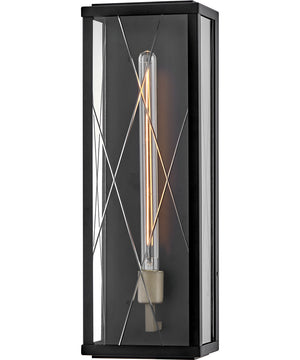 Monte 1-Light Large Wall Mount Lantern in Black