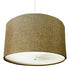 2 Light Swag Plug-In Pendant 18"w Chocolate Burlap with Diffuser, White Cord