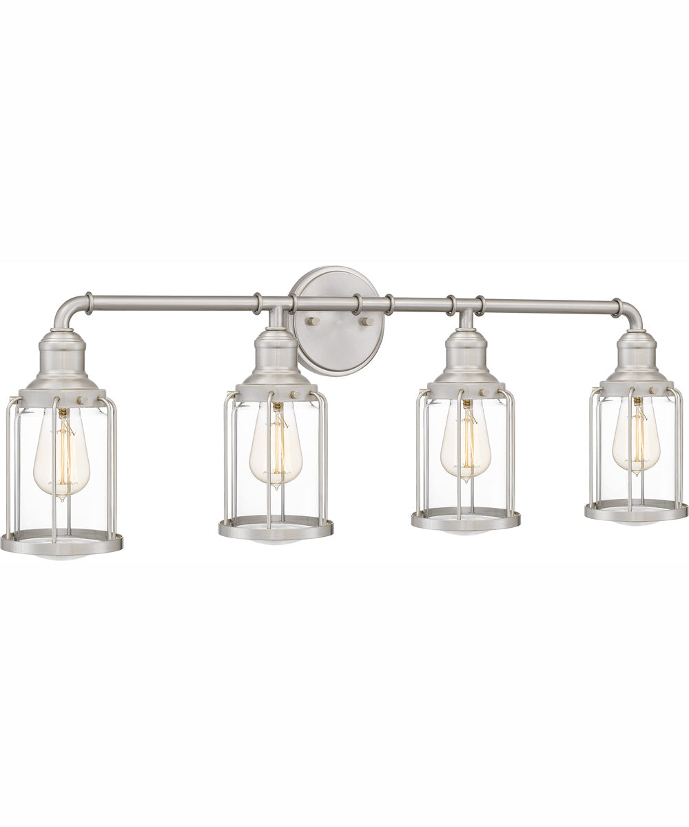Ludlow Extra Large 4-light Bath Light Brushed Nickel