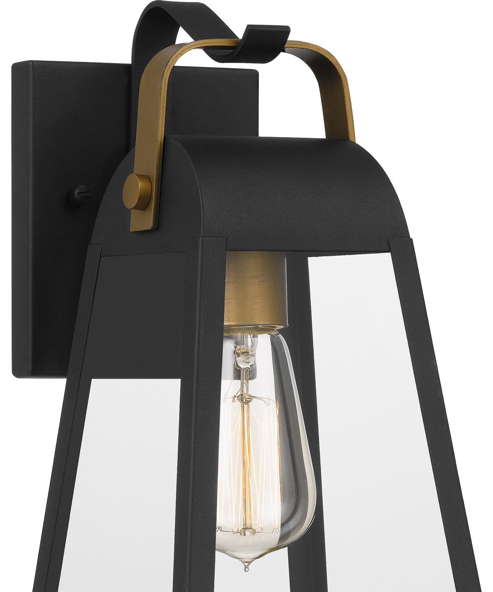 O'Leary Medium 1-light Outdoor Wall Light  Coastal Armour Steel Earth Black