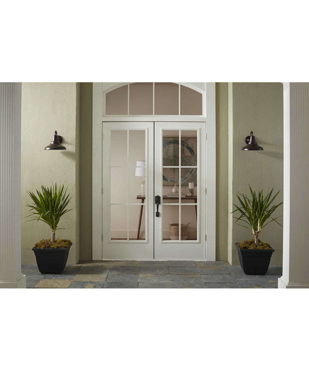 District 1-Light Large Wall Lantern Antique Bronze