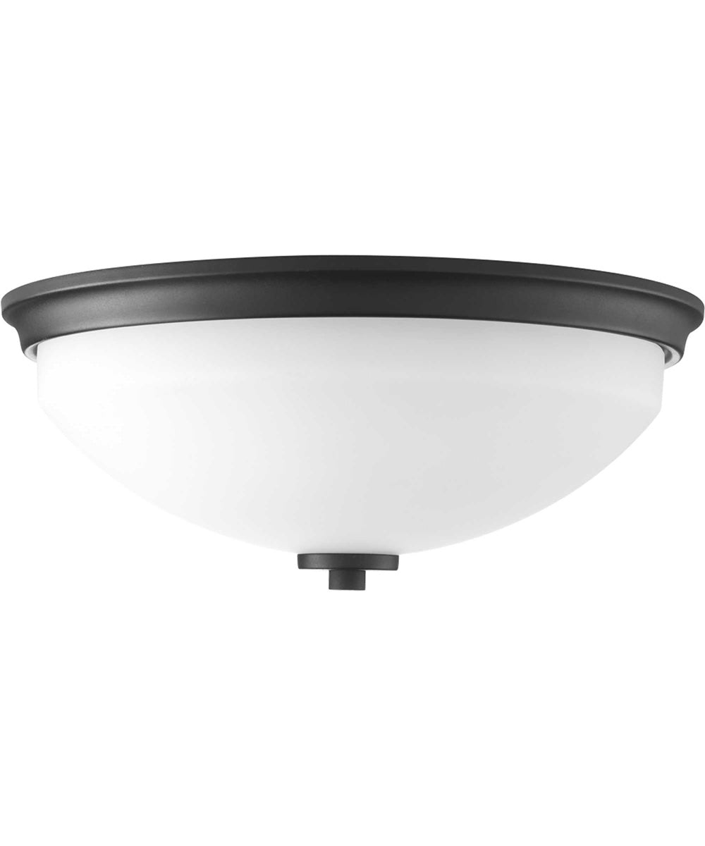 Replay 2-Light 14" Flush Mount Textured Black