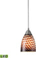 5"W Arco Baleno 1-Light LED Pendant Satin Nickel/Coco Glass
