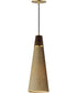 Sumatra 7 inch Elongated Pendant Natural Aged Brass