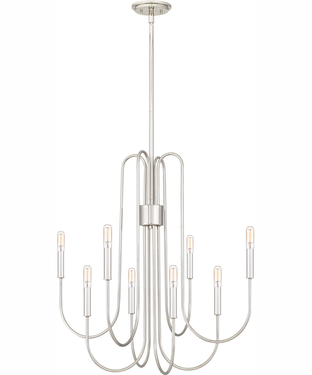 Cabry 8-light Chandelier Polished Nickel