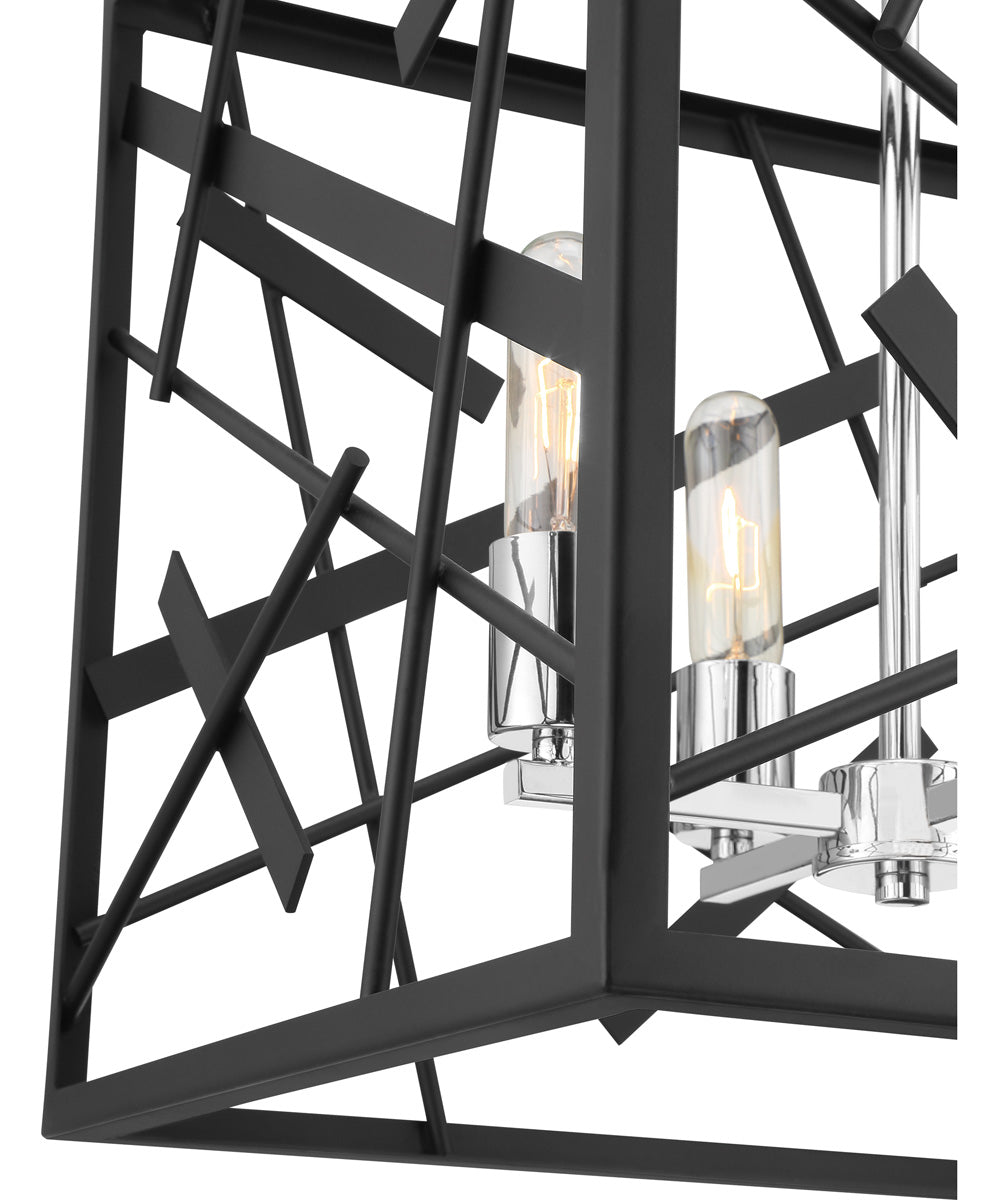 Pollock 4-light Pendant Matte Black