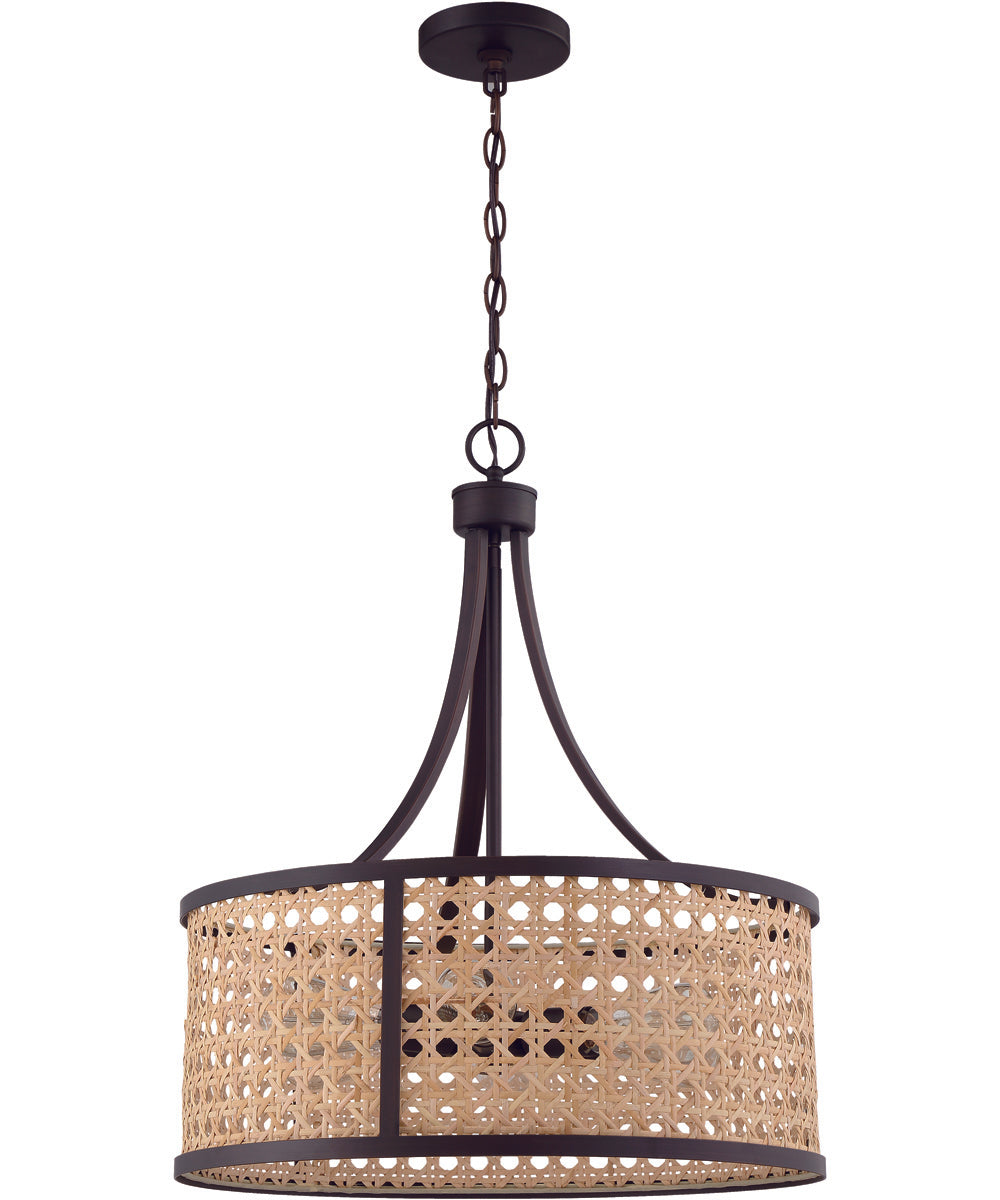 Malaya 6-Light Pendant Aged Bronze Brushed