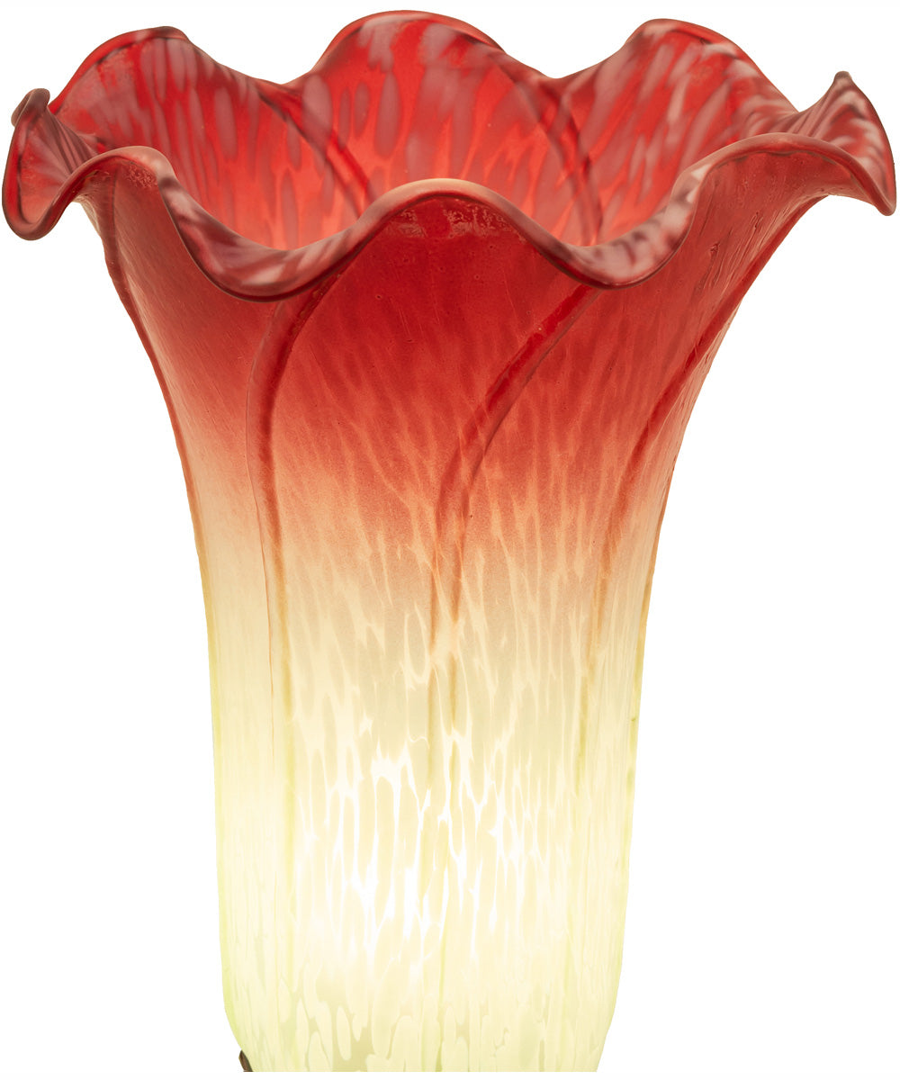 8" High Seafoam/Cranberry Victorian Accent Lamp