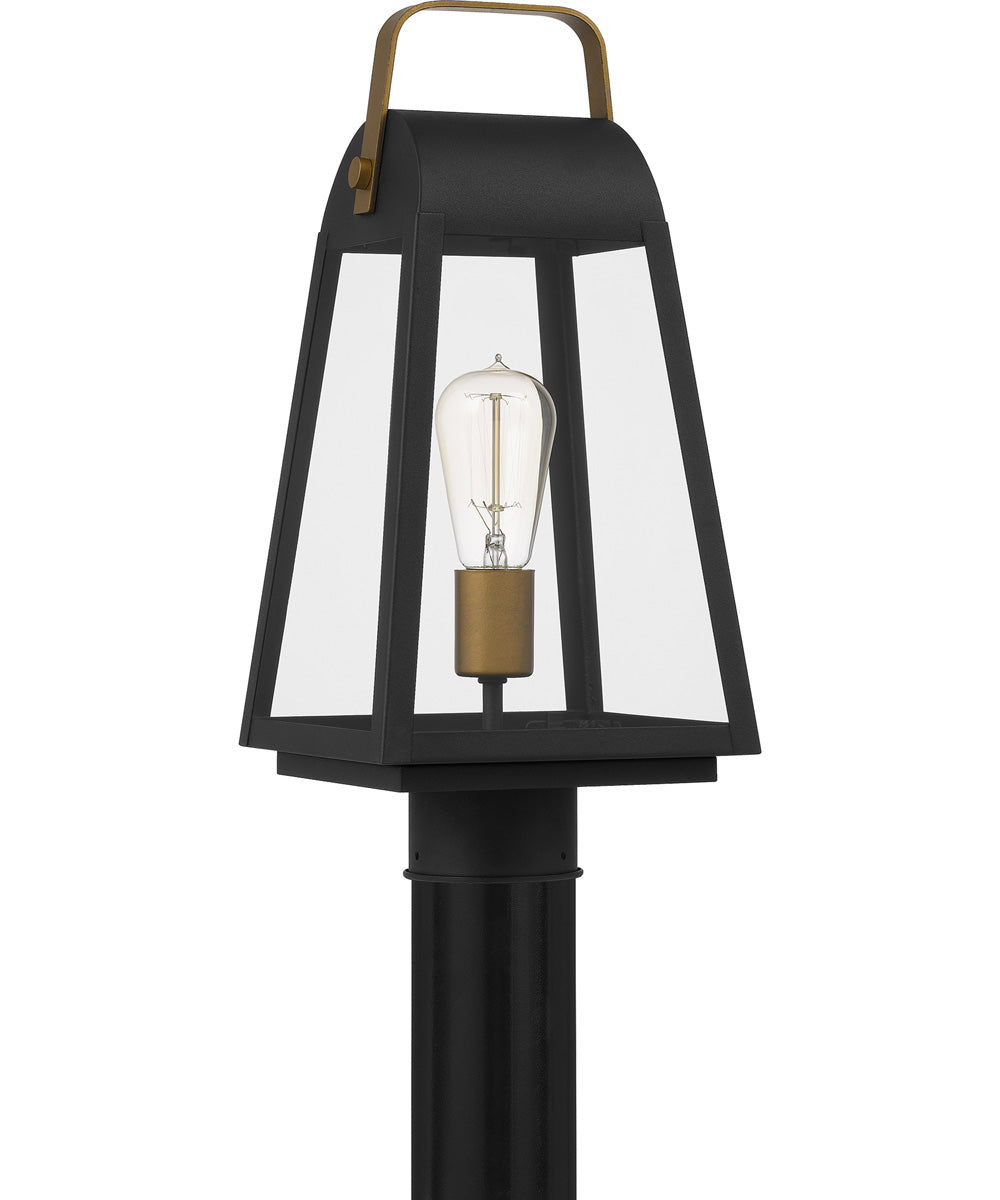 O'Leary Large 1-light Outdoor Post Light  Coastal Armour Steel Earth Black