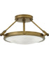 Collier LED-Light Small LED Semi-Flush Mount in Heritage Brass