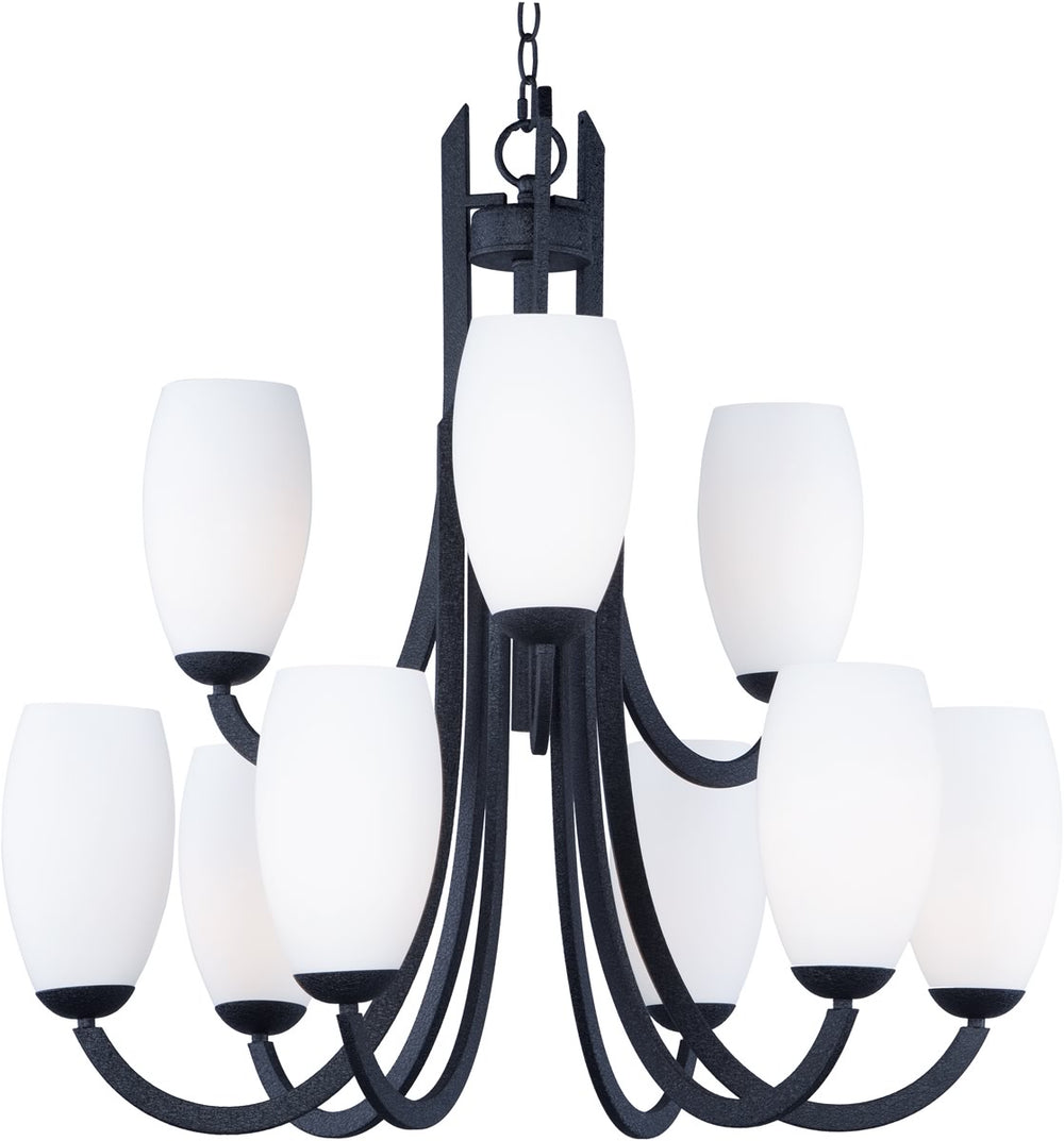 Taylor 9-Light Chandelier Textured Black