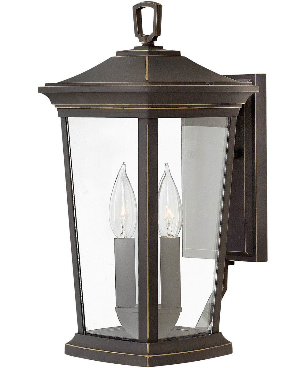Bromley 2-Light LED Small Outdoor Wall Mount Lantern in Oil Rubbed Bronze