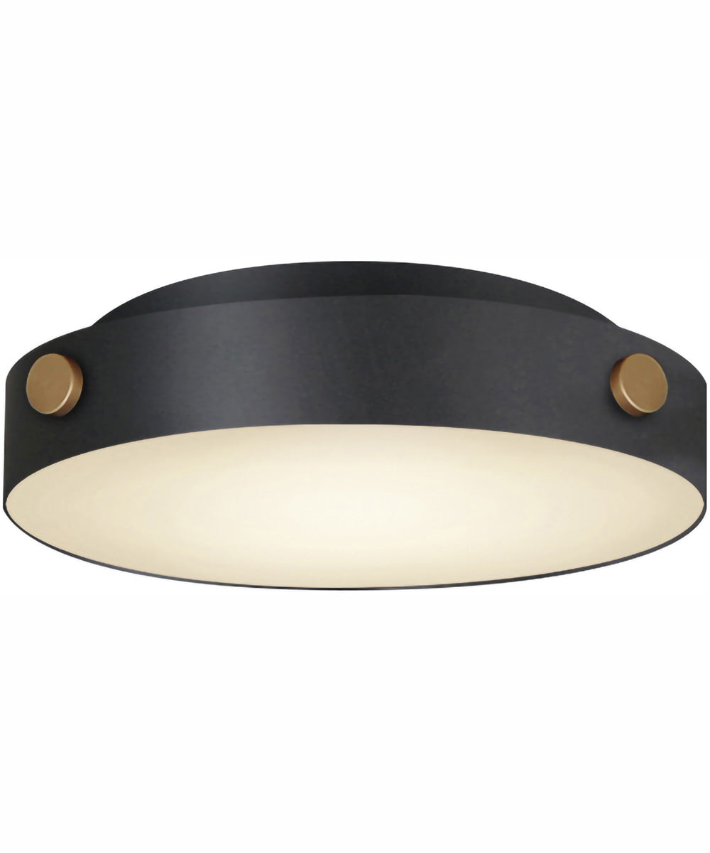 Rivet VX LED Flush Mount Black / Antique Brass