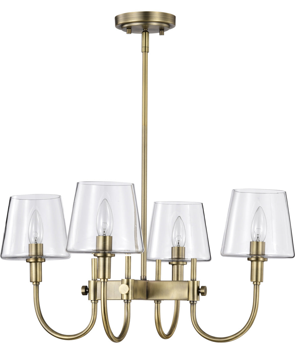 Brookside 4-Light Chandelier Vintage Brass