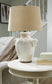 28"H Emelda Ceramic Table Lamp (1/CN) Cream