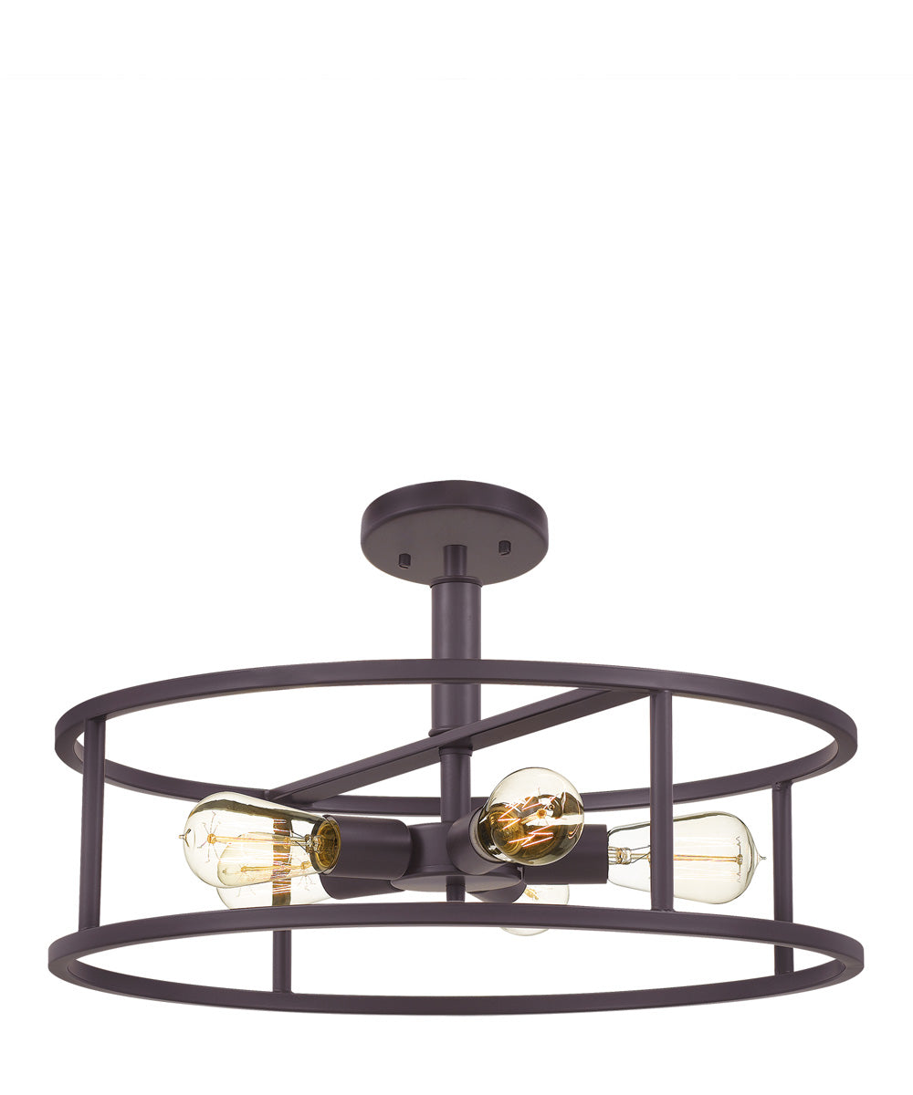 New Harbor 5-light Semi Flush Mount Western Bronze