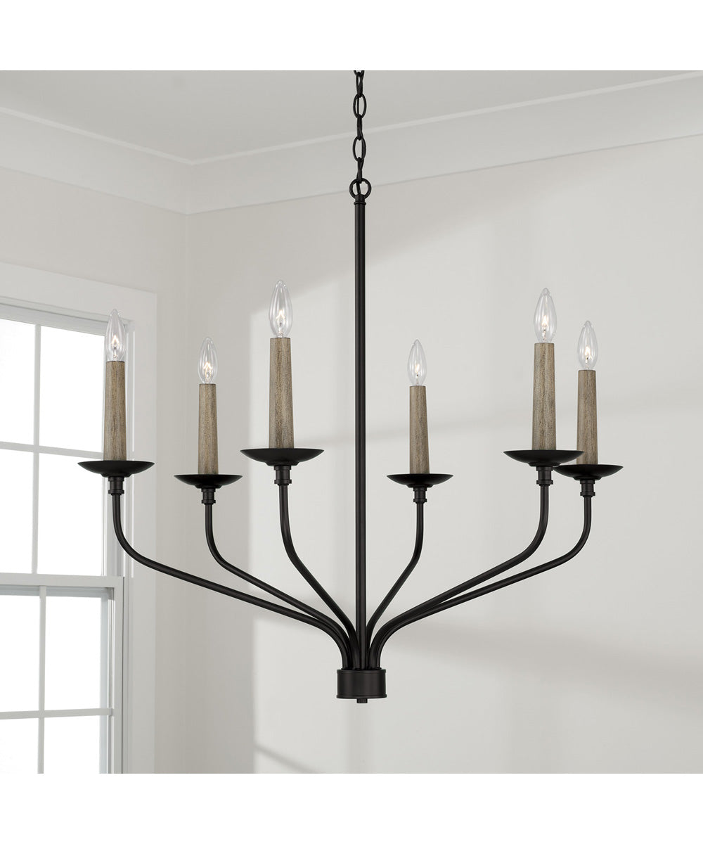 Wilder 6-Light Chandelier Matte Black