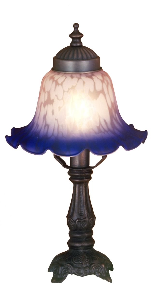 13"H Bell Pink & Blue Mini Lamp