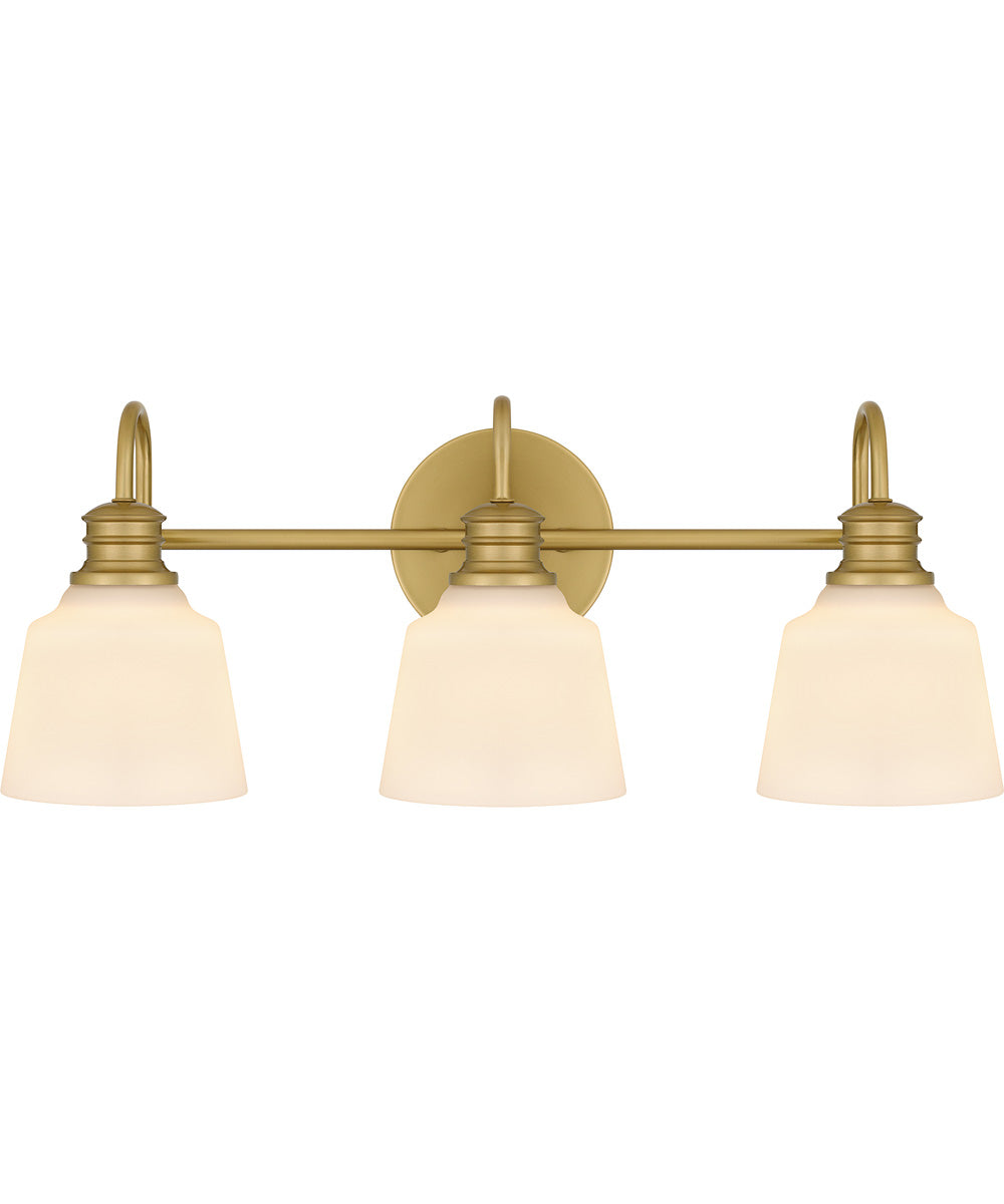 Hinton Large 3-light Bath Light Aged Brass