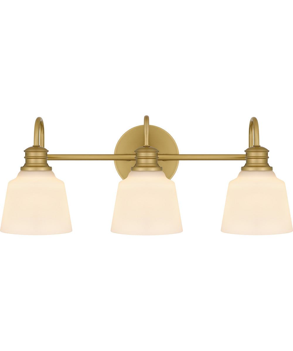 Hinton Large 3-light Bath Light Aged Brass