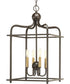 Assembly Hall 4-Light Coastal Pendant Light Antique Bronze