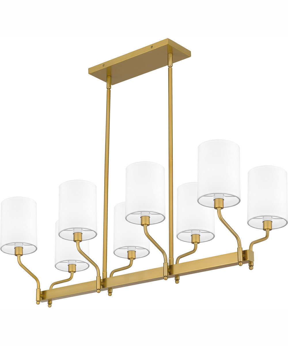 Parkington Small 8-light Island Light Aged Brass