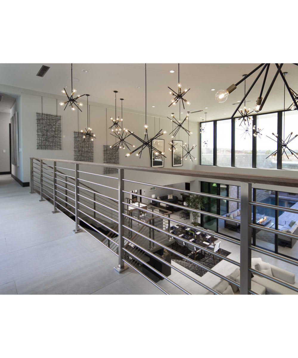 Astra 6-Light Mid-Century Modern Chandelier Light Antique Bronze