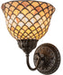 8" Wide Tiffany Fishscale Wall Sconce