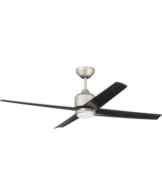 52" Quell 1-Light Ceiling Fan (Blades Included) Painted Nickel