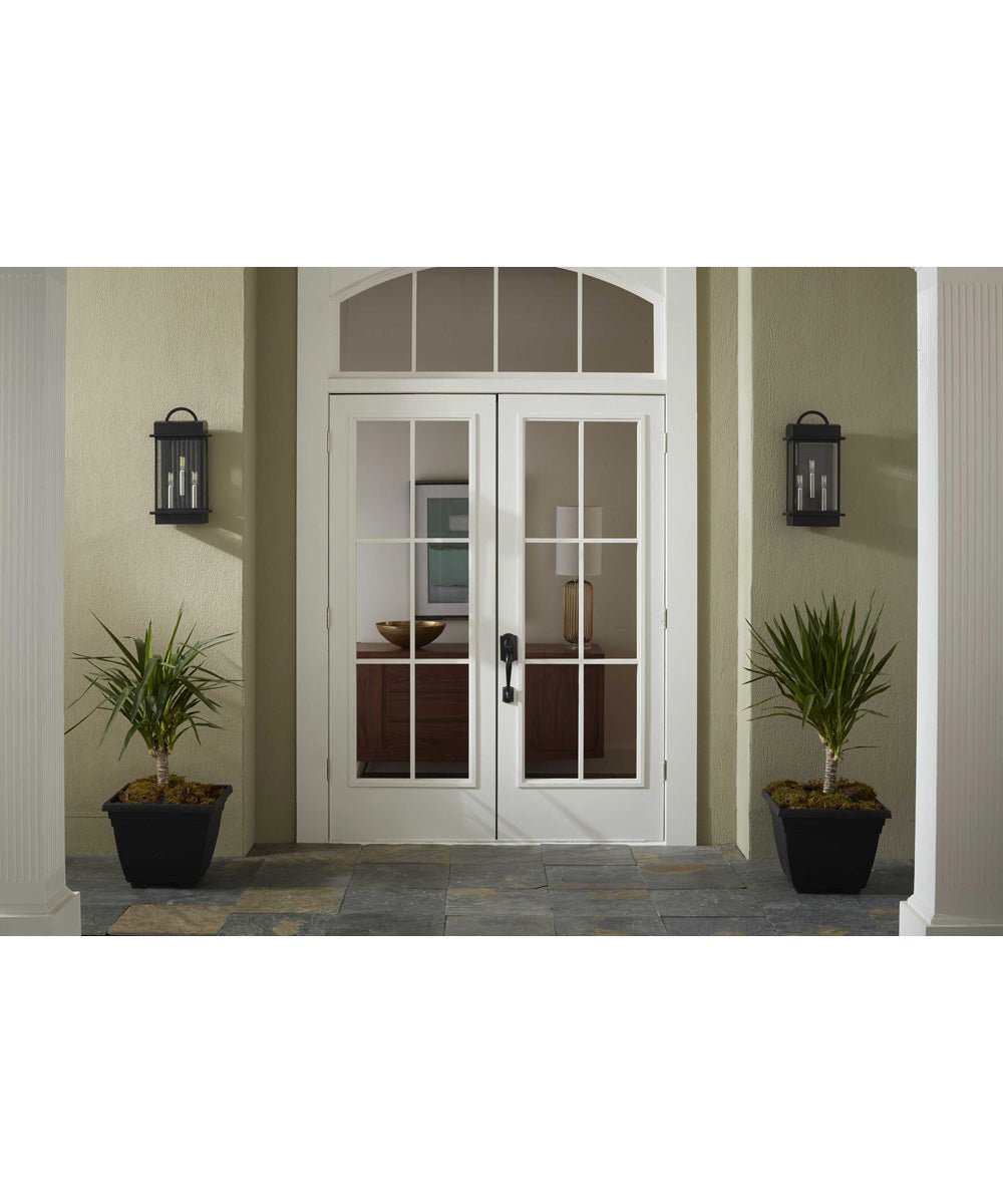 Santee 3-Light Large Wall-Lantern Matte Black