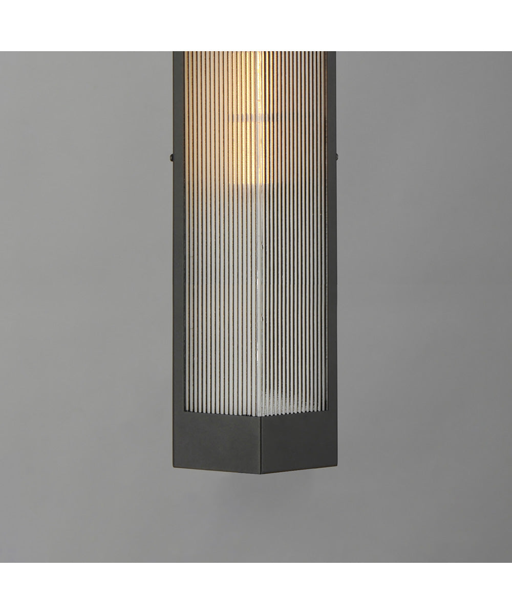 Triform 20 inch Outdoor Wall Sconce Black / Antique Brass