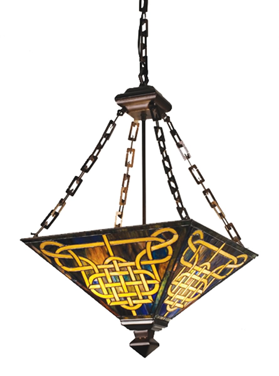 24"W Knotwork Mission Inverted Pendant