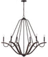 Clive 6-Light Chandelier Carbon Grey and Black Iron