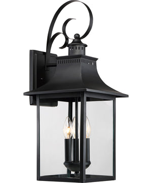 Chancellor Large 3-light Outdoor Wall Light Mystic Black
