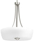 Leap 3-Light Inverted Pendant Brushed Nickel