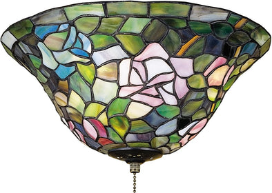 12"W Tiffany Rosebush Flushmount