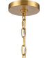 Abaca 20'' Wide 3-Light Chandelier - Brushed Gold