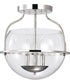 Amado 3-Light Close-to-Ceiling Polished Nickel