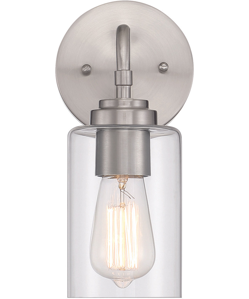 Stowe 1-Light Wall Sconce Brushed Polished Nickel