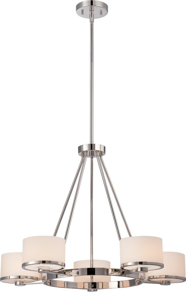27"W Celine 5-Light Chandelier Polished Nickel