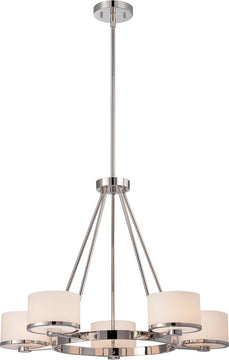 27"W Celine 5-Light Chandelier Polished Nickel