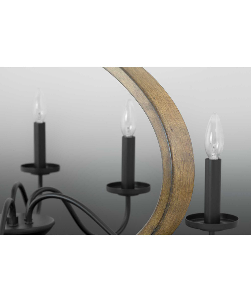 Fontayne 6-Light Farmhouse Chandelier Light Antique Bronze