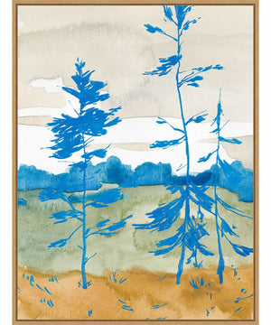 Framed Cerulean Spruce Trees II by Jacob Green Canvas Wall Art Print (32  W x 42  H), Sylvie Maple Frame