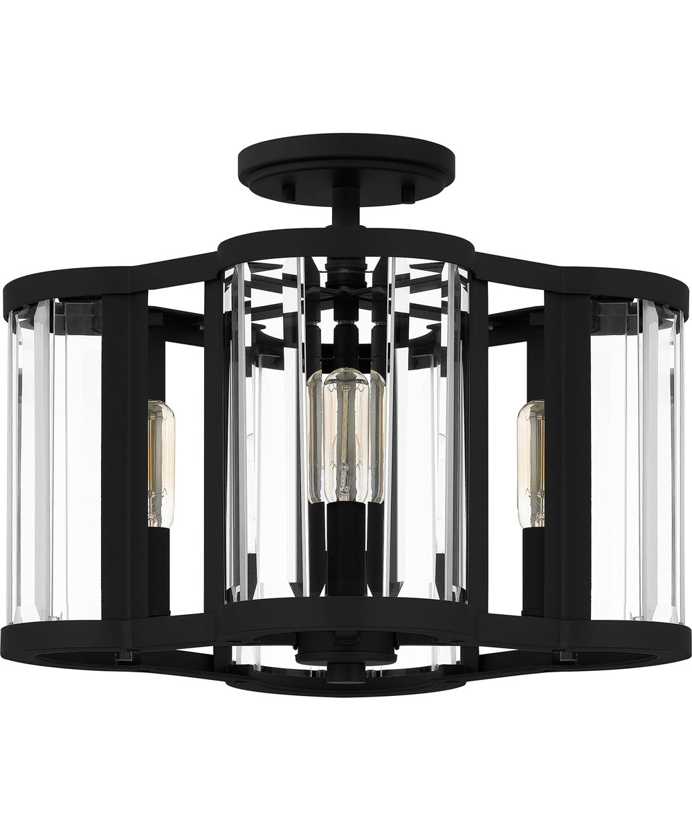 Quoizel Semi-Flush Mount Medium 4-light Semi Flush Mount Matte Black