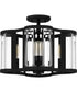 Quoizel Semi-Flush Mount Medium 4-light Semi Flush Mount Matte Black