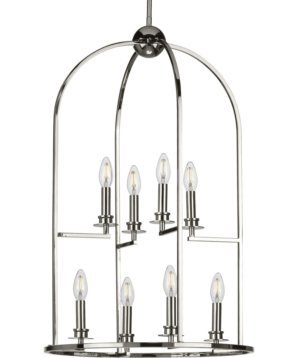 Seneca 8-Light Farmhouse Pendant Light Polished Nickel