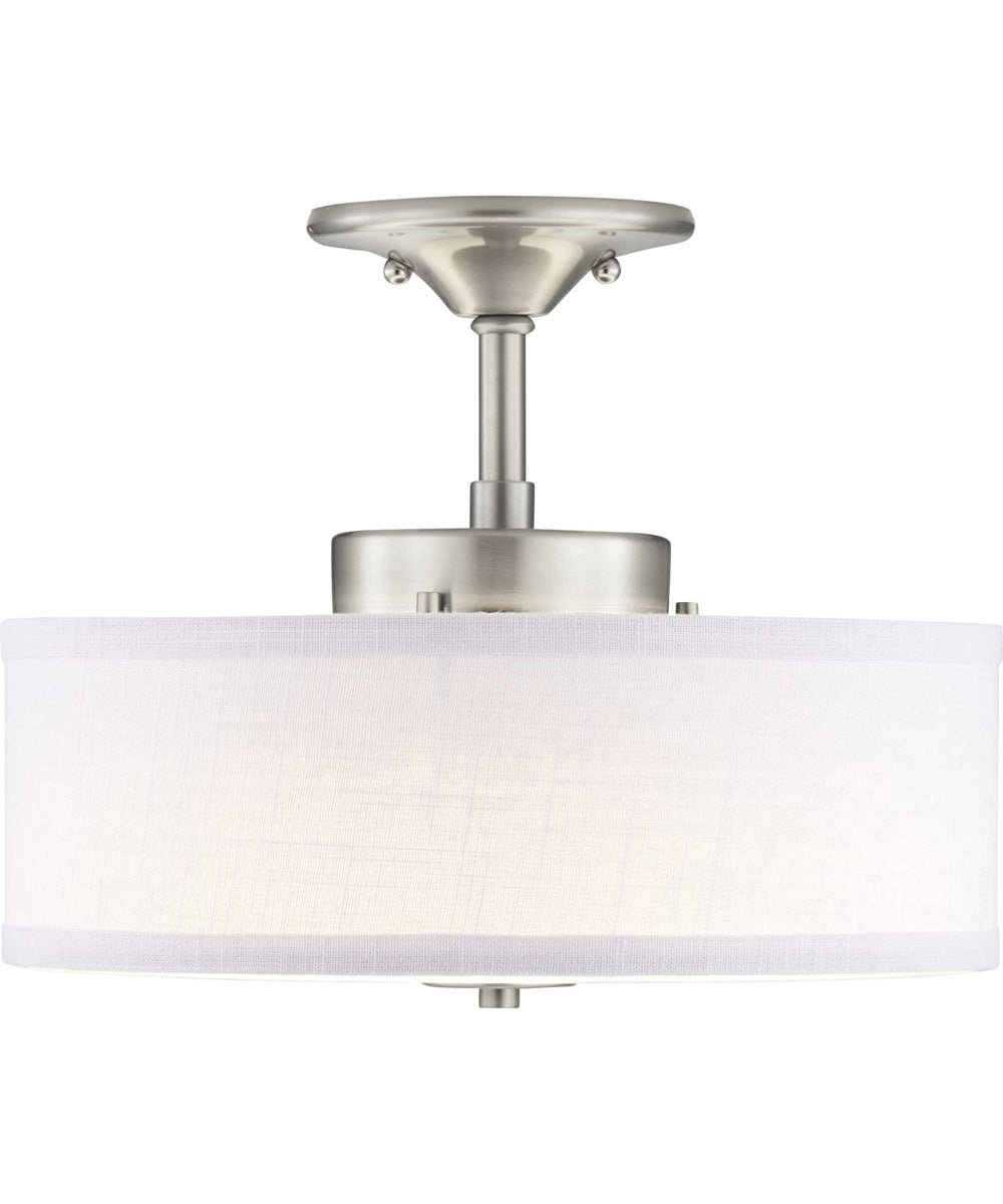 Inspire LED 13" LED Semi-Flush Brushed Nickel