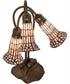 16" High Stained Glass Pond Lily 3 Light Accent Lamp
