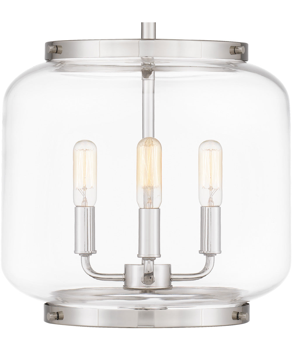Tapley Small 3-light Mini Pendant Polished Nickel
